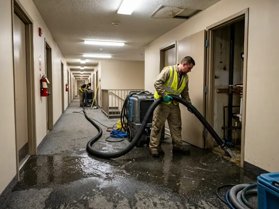 multi-unit-apartment-hallway-f-005 — frequently asked questions, Emergency Burst Pipe Water Extraction & Removal in Bar Nunn…